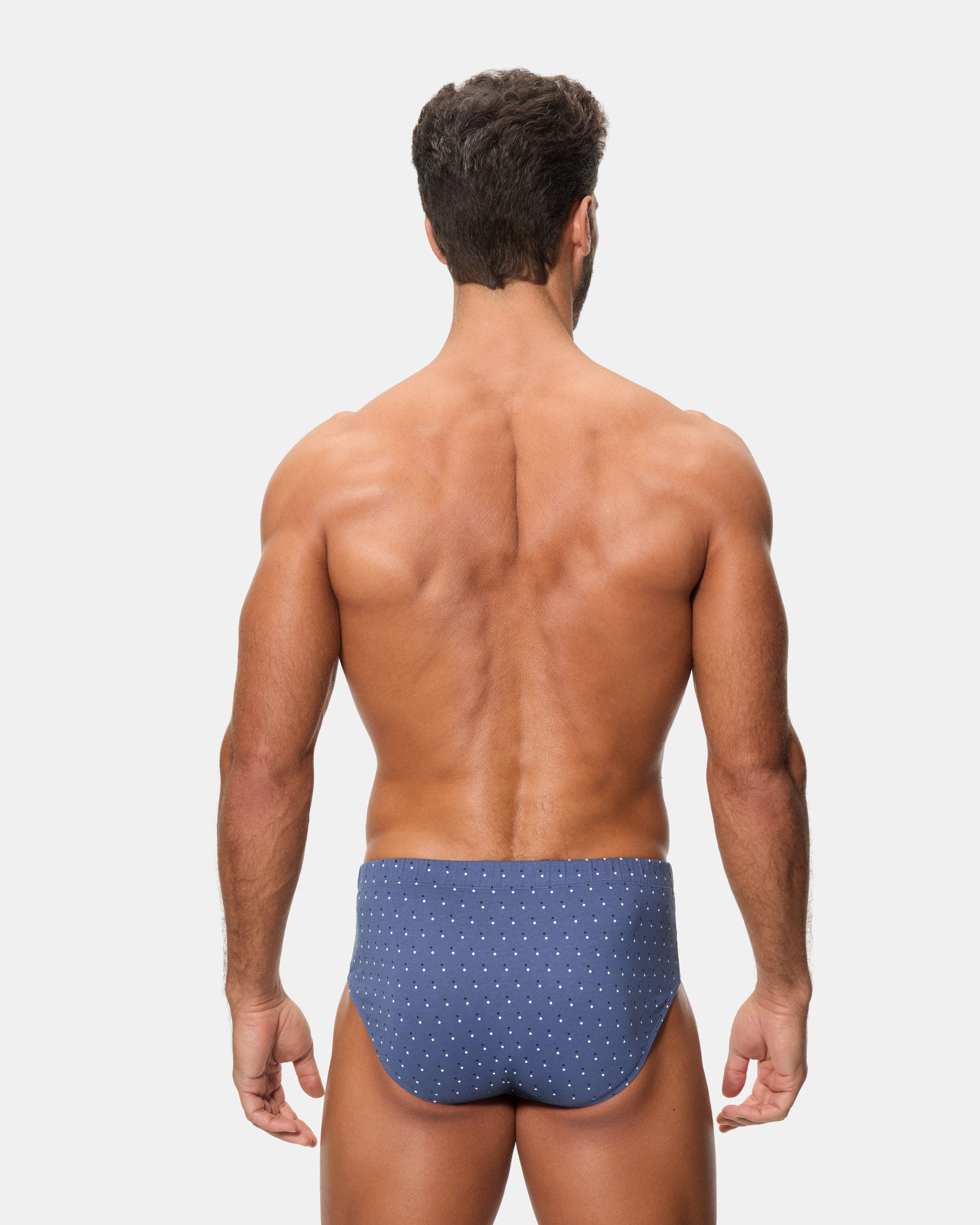 Abanderado Pack 3 Slips Semicortos Algodón 100% Estampados azul palma y puntos hombre