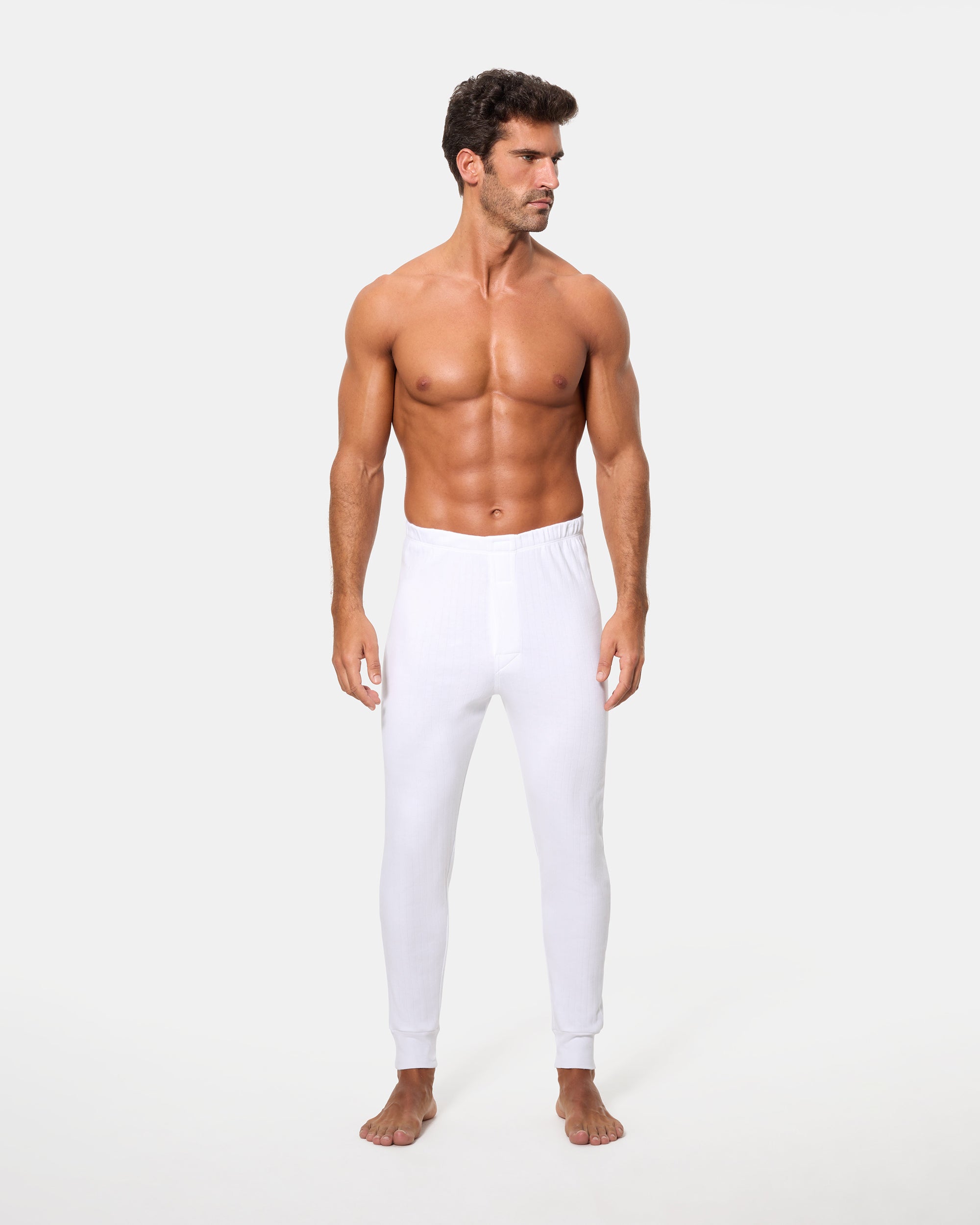 Abanderado Calzoncillo Térmico Largo Algodón 100% blanco hombre