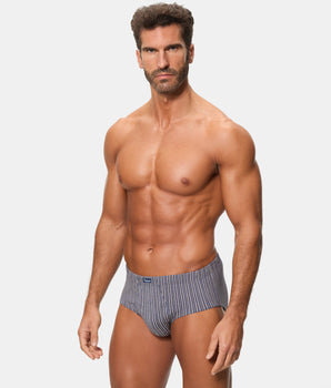 Pack 3 Slips Abiertos Algodón 100% Estampados gris geo claro hombre