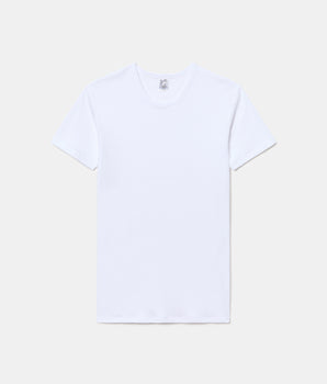 Camiseta Térmica Junior Manga Corta Cuello Redondo Algodón 100% blanca niño