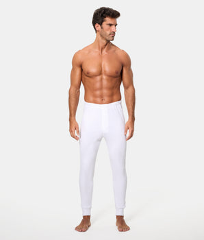 Calzoncillo Térmico Largo Algodón 100% blanco hombre