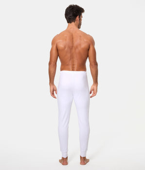 Calzoncillo Térmico Largo Algodón 100% blanco hombre