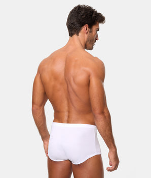 Braslip Abierto Corte Alto Clásico Algodón 100% blanco hombre