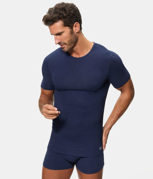 Camiseta Térmica Manga Corta Cuello Redondo Termaltech azul medianoche hombre