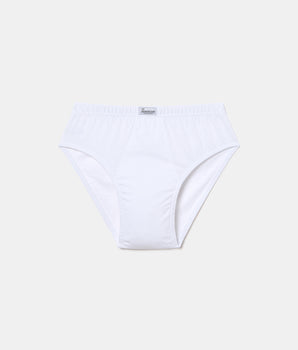 Slip Cerrado Junior 100% Algodón blanco niño