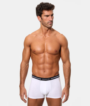 Bóxer Cerrado Técnico Cintura Extra Suave Algodón Elástico blanco hombre