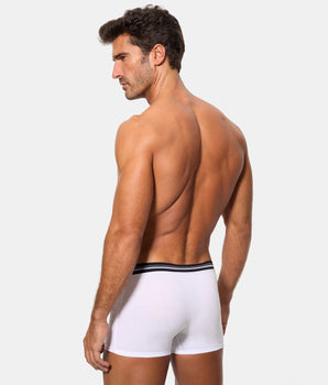 Bóxer Cerrado Técnico Cintura Extra Suave Algodón Elástico blanco hombre