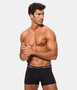 Bóxer Cerrado Técnico Cintura Extra Suave Algodón Elástico negro hombre