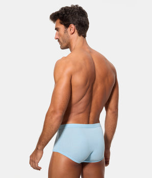 Braslip Abierto Clásico Canalé Algodón 50% Poliester 50% azul claro hombre
