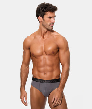 Pack 2 Slips Cerrados Línea Técnico Sensitive gris claro y gris oscuro hombre