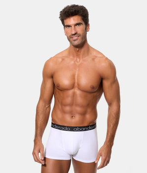 Pack 2 Bóxers Algodón Elástico cinturilla goma blancos hombre