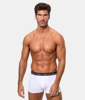 Pack 2 Bóxers Algodón Elástico cinturilla goma blancos hombre