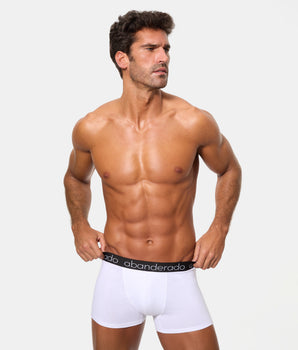 Pack 2 Bóxers Algodón Elástico cinturilla goma blanco y gris vigoré hombre