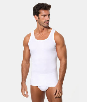 Pack 2 Camisetas de Tirantes Clásico Algodón 100% blanca hombre