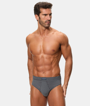 Pack 2 Slips Abiertos 100% Algodón Multipack Estilo azul y estampado corbata hombre