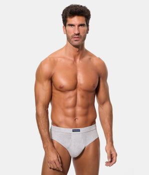 Pack 2 Slips Abiertos 100% Algodón Multipack Estilo negro y gris vigoré hombre