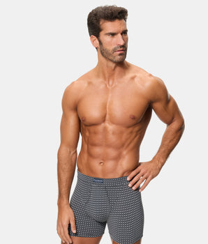 Pack 2 Bóxers Abiertos 100% Algodón Multipack Estilo azul print corbata hombre