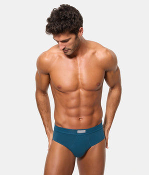 Pack 2 Slips Cerrados 100% Algodón Multipack Estilo azul y gris estampado geométrico hombre