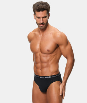 Pack 2 Slips Algodón Elástico cinturilla goma azul gris y negro hombre