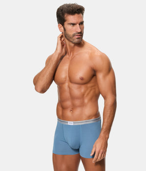 Pack 2 Bóxers Cerrados Ultra Resist Algodón gris y azul hombre