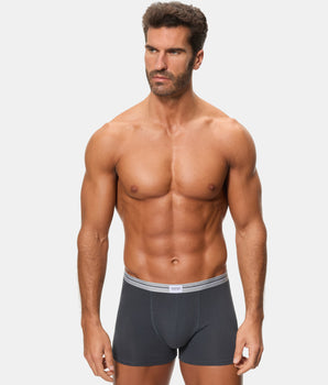 Pack 2 Bóxers Cerrados Ultra Resist Algodón gris y azul hombre